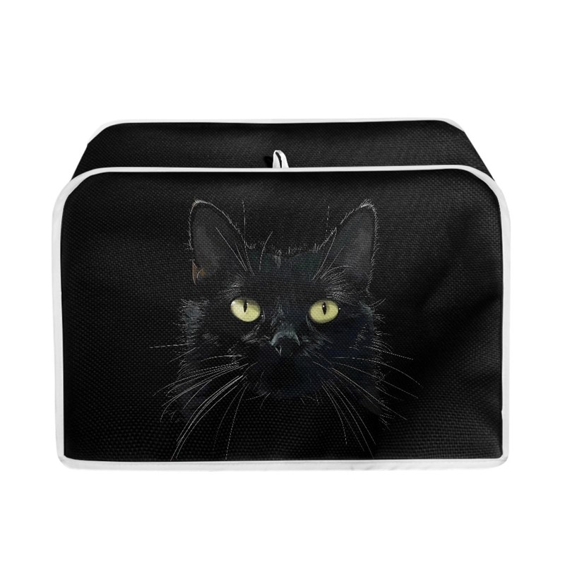 Uskorhein Black Vivid Cat Print 4 & 2 Slice Toaster