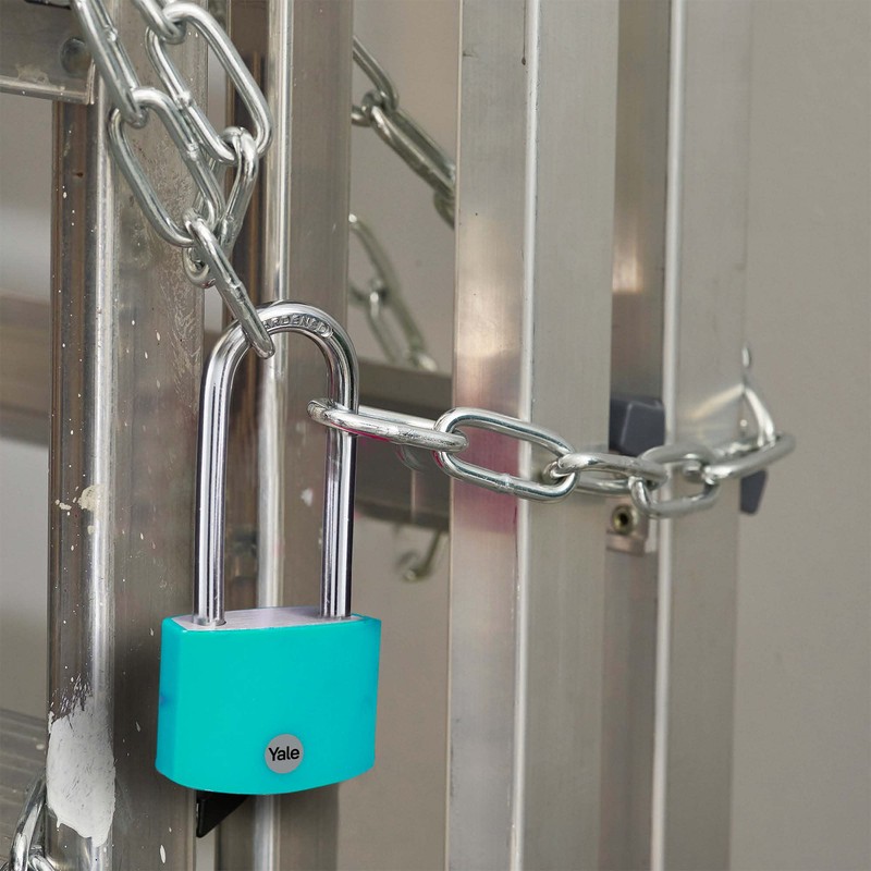 Yale - YE3B/38/156/1/TE Standardsicherheit 38 mm Aluminium Vorhängeschloss mit langem