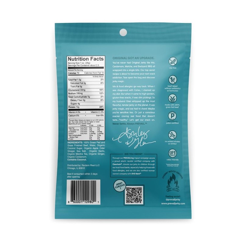 Prevail Jerky Original Beef Jerky, 2.25 OZ