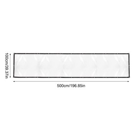 1 x 5 m Transparent Waterproof Tarpaulin, Heavy Duty Plastic Tarpaulin with Eyelets, Transparent Tarpaulin, Plastic Film Cover for Greenhouse Accessories