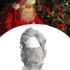 PENGXX Professional Santa Wig Beard Set Synthetic Fibre Grey Moustache