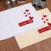 Valentine Heart Mat Foot Mat Rug White