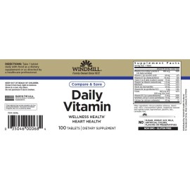 Multivitaminico Daily Vitamin 100 Tabs Windmill Es