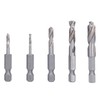 KIMISS 5 Pcs High Speed Steel Hex Shank Drill Bits