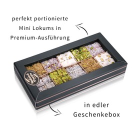 Palanci | Türkische Süssigkeiten Mix | Pascha Turkish Delight | Premium Lokum seit 1870 | Veggie | Jelly Fruit mit Pistazien, Haselnuss, Schokolade, Granatapfel | Süßigkeiten Mix (230 gr.)