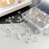 150Pcs Clear Push Board Pins for Pinboard, Drawing Map Pins