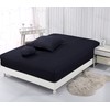 VISION Fitted Sheet 150 x 200 cm Black 100% Cotton