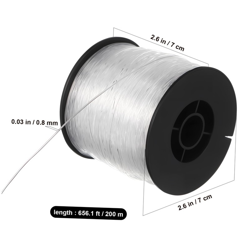 IWOWHERO Invisible Fishing Wire 200m Nylon Fish Line High Strength