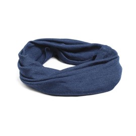 Engel Natural Tube Scarf 70% Wool 30% Silk for Men and Women, navy