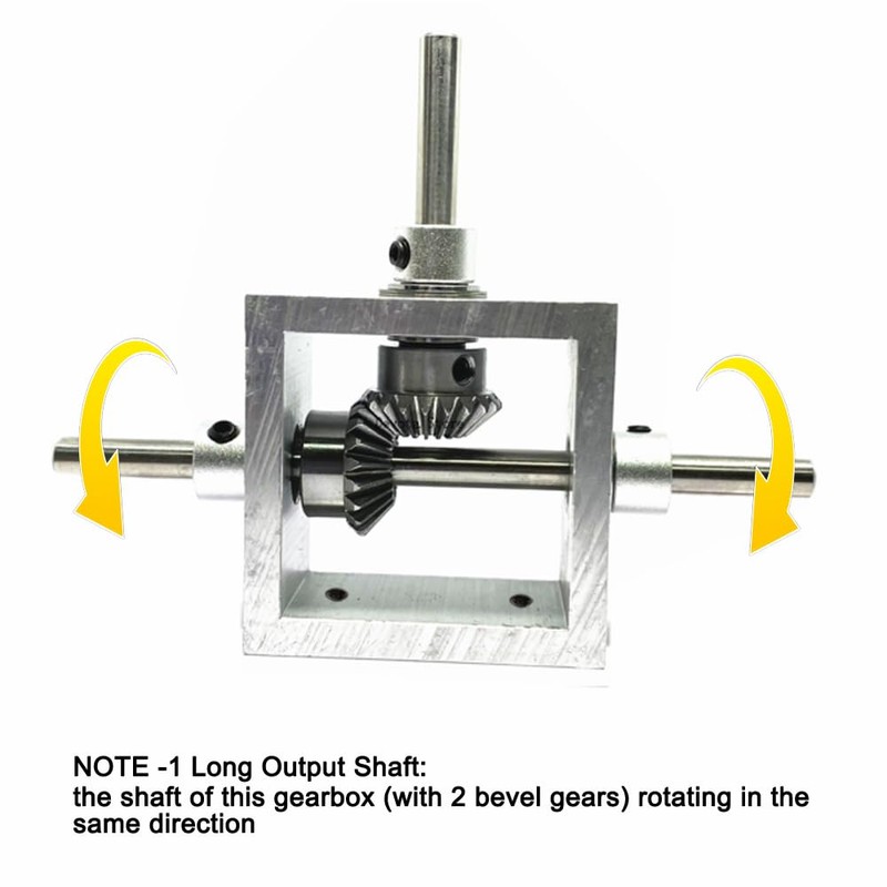 PGFUN 1:1 Right Angle Bevel Gearbox 1 Module 20 Teeth