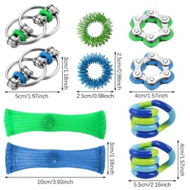 AYNKH 10 Pieces Anti Stress Toy Set, Chain Decompression Toy and Versatile Twisted Rope, Adhs Toy, Toy Antistress Anti Anxiety for Children Adults