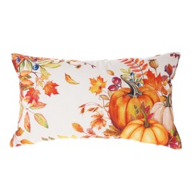JTYKUYR 12x20 Inch Thanksgiving Orange Pumpkin Maple Leaf Lumbar Fall Pillow Covers Autumn Lumbar Coushion Covers for Home Outdoor Couch Decorations