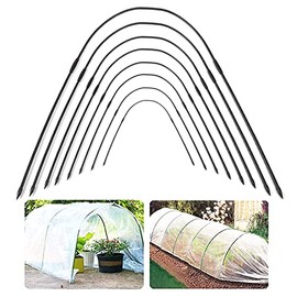 FOTMISHU Greenhouse Hoops Grow Tunnel 8pcs 20.5" x 19.6" ,4ft Long Garden Support Frame Steel Frame Gardening Bed Tunnel Support for Row Cover, Raised Beds, Farmland (20.5" x 19.6")