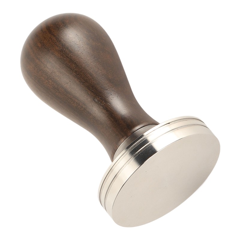 Coffee Tamper Solid Wood Handle Stainless Steel Easy to Use