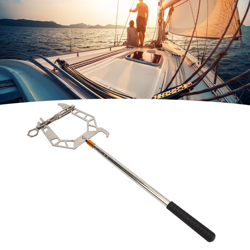 U Type Mooring Rope Threader Stainless Steel Dock Hook Cable