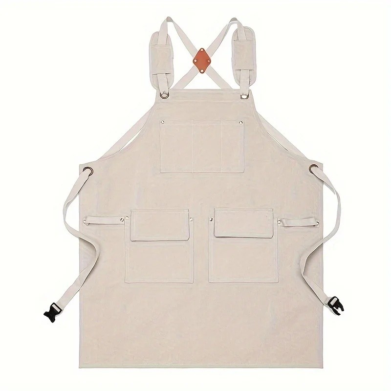 Full Bib Work Apron for Woodworking, Gardening & Kitchen Tasks
