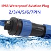MiJunHD No Soldering Screw Crimping LD20 Rear Nut Aviation Connector,