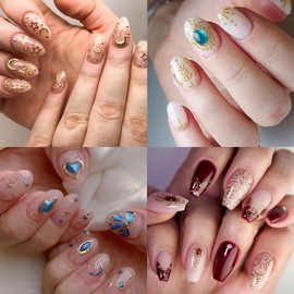 3 Sheets Bohemian Nail Stickers 5D Embossed Vintage Dunhuang Nail Decals Chinese Style Nationality Gems Flower Nail Art Stickers Bronzing Nail Design Supplies for Women DIY Luxury Manicure
