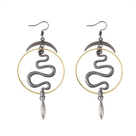 Snake Earrings for Women, 1pcs Silver Gothic Snake Cartilage Non Pierced Hoop Earring Statement Hypoallergenic Cuff Earring for Teen Girls Jewelry Gifts (Snake2)