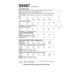 Simplicity Unisex Adaptive Shirt Sewing Pattern Kit, Code S9487, Sizes XS-S-M-L-XL, Multicolor