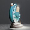 Reyife Backflow Incense Burner Holder, Ceramic Moon Waterfall Incense Burner,