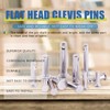 Glarks 96Pcs 12 Sizes 304 Stainless Steel Flat Head Single