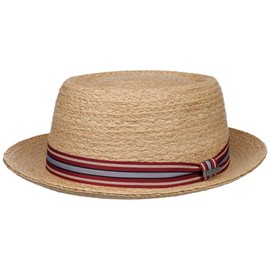 Stetson Terlaco Pork Pie Raffia Hat Men/Women - Summer Beach Sun Spring-Summer - XXL (62-63 cm) Nature