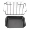 Roast Pan with Rack Rectangle Broiling Pan Carbon Steel Iron