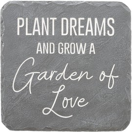 Pavilion – Garden of Love – 7.75” Indoor Outdoor Weatherproof Decorative Garden Stepping Stone Housewarming Gift