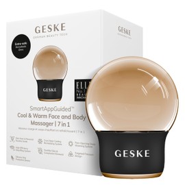 GESKE SmartAppGuided™ Cool & Warm Face & Body Massager | 7 in 1 | Multifunctional Massager | Face & Body | Battery-free Cooling & Warming | Firms, Relaxes & De-Puffs Skin | Globular Design
