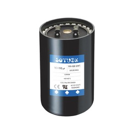 Sotubx 161-193 uf 110-125 VAC ±20% 50/60 Hz CD60B Round Motor Well Pump Start Capacitor Replacement Part - Exact Fit for Air-Conditioners, Heat Pumps 161-193 MFD 110/125VAC