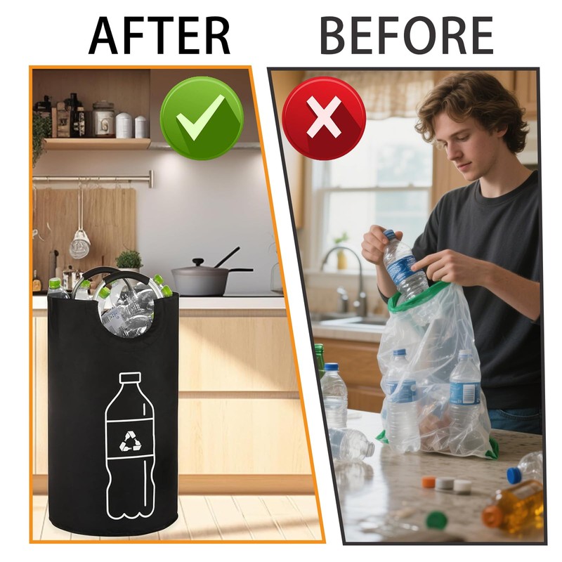 Baieye 115L Deposit Bottles Collection Container, Foldable Deposit Bottles Container,
