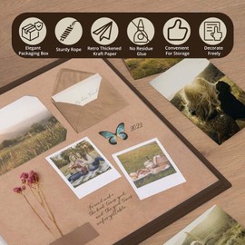 HTVRONT Scrapbook Album - 80 Page Our Adventure Book Photo Album Scrapbook with Full Set of Scrapbook Supplies, Scrapbook Kit for Couples Weddings, Travelling, Birthday, Christmas Day