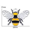 Pack of (x16) Silver Alloy Enamel Charms Honey Bee Craft