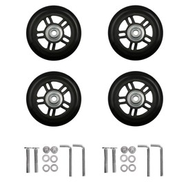 Zasvec Luggage Suitcase Replacement Wheels 4 Pieces Suitcase Wheels Replacement Wheels Rubber Swivel Castors Replacement Wheels for Suitcase Luggage Suitcase Wheels Suitcase Replacement Luggage