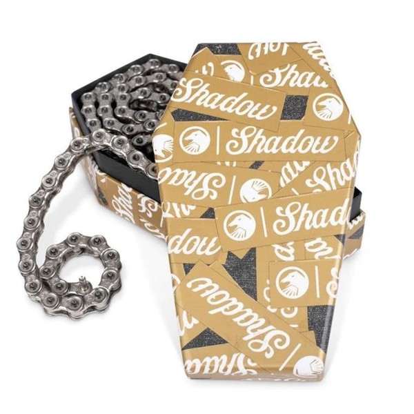 THE SHADOW CONSPIRACY Interlock Supreme 1/8" Durable Adjustable Half-Link BMX Chain Compatible with 8T Driver & Up, Silver