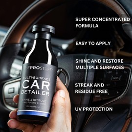 The Pro Stuff Multi-Surface Car Detailer | Vinyl, Rubber, and Plastic Restorer for Cars | Easy Apply, Long Lasting, No-Residue Formula | Tire and Trim Restorer | UV Protection | 10 fl oz