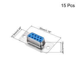 QUARKZMAN VGA Connector VGA9 Female 9 Pin 2 Row Female Serial Connector Terminal Breakout for Mechanical Equipment CNC Computer Pack of 15