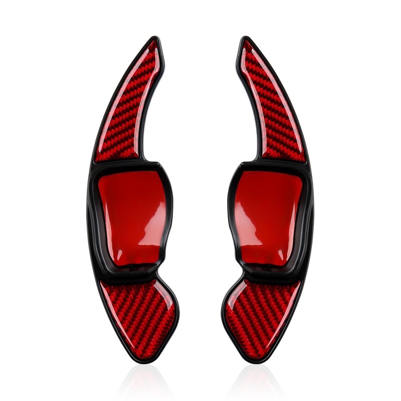 2pcs Car Carbon Fibre Steering Wheel Shift Paddle Extension Shift