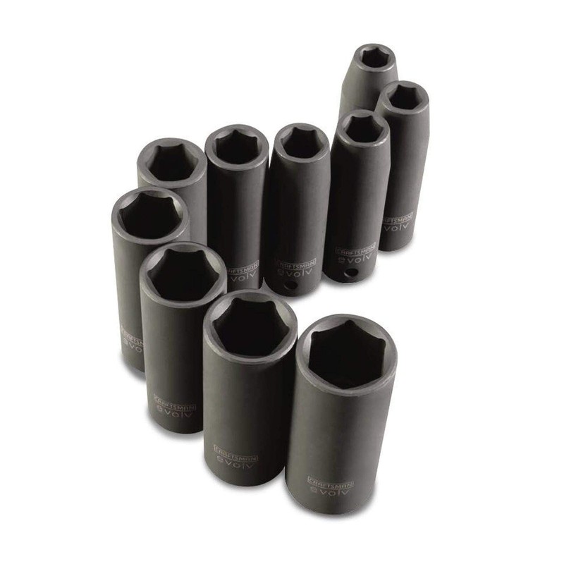 Craftsman Evolv 10 pc. Deep Impact Socket Set: 1/2-Inch Drive;