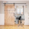 SMARTSTANDARD 8ft Barn Door Hardware Kit, Sliding Door Hardware Kit,