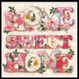 5D Diamond Painting Kits Crafts for Adults Full Drill Diamond Art On Canvas Kits DIY for Home Office 11.8''*11.8'' Without Frame (Home Sweet Home)