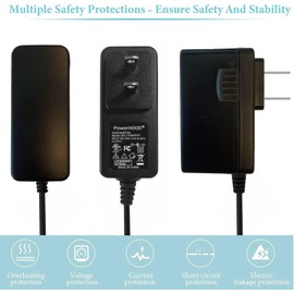 PowerHOOD UL Listed 12V AC/DC Adapter Compatible with Lepro ZB1 AI Smart Outdoor String Lights ZB1-30 ZB1-30-US ZB1-15 ZB1-15-US 54(42+12)ft/100(88+12)ft RGBIC+Warm White LED Bulbs Power Cord Charger