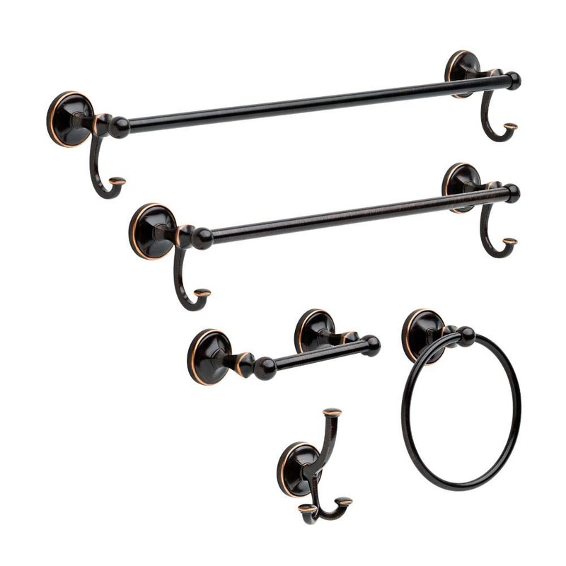 Delta Portman 18 in. Towel Bar with Hooks in Venetian