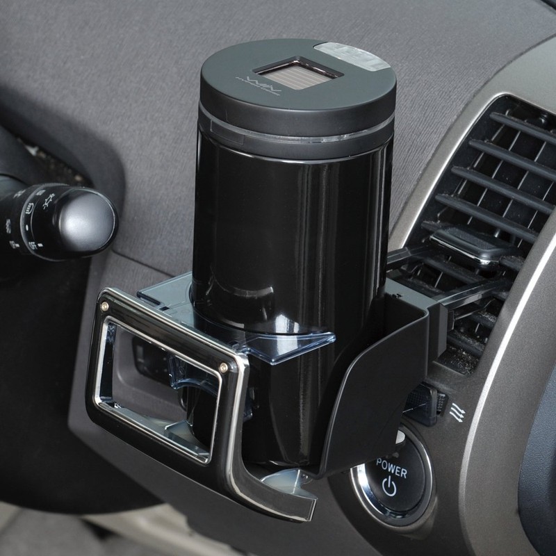 セイワ(SEIWA) 車内用品 灰皿 ソーラー缶アッシュ3ロング ドリンクホルダー型 ブラック LED付き W650
