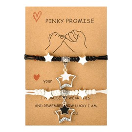 Matching Couples Bracelets Gifts for Husband Wife Anniversary Christmas Presents for Boyfriend Girlfriend Birthday Gifts for Him and Her Long Distance gifts for Best Friend Bracelets for 2