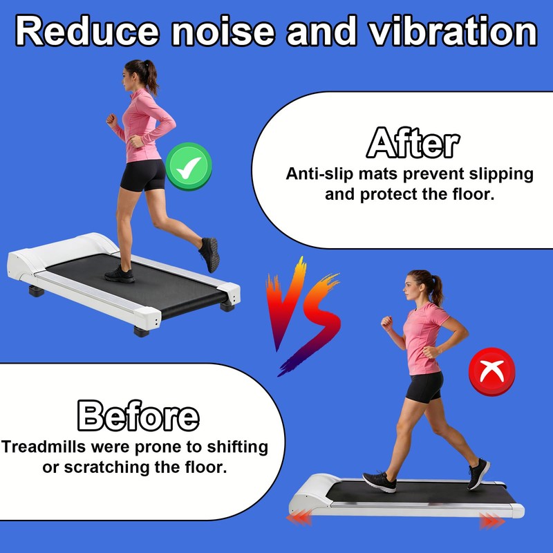 Penitue 4pcs Treadmill Incline Riser Blocks, Walking Stackable Height Adjustable