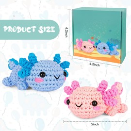 XIZIX Crochet Kit for Beginner, Crochet Kit with Step-by-Step Video Tutorials, Knitting Kit for Beginners Adults, Perfect Gifts for Women and Men, DIY Crochet Kits