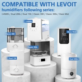 ShufudeJa 加湿器交換フィルター LEVOIT Dual150 Dual200S Classic300S LV600S スポンジフィルター 加湿器クリーナー 加湿器フィルター 交換部品(30個パック)