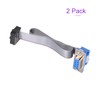 DMiotech 2Pack 10Pin 0.2m Long 2.54mm IDC Wire Flat Ribbon